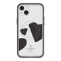 スリムプロテクションプレミアムケース with MagSafe［ LANVIN en Bleu Hearts Black - ランバン ハート ブラック ］