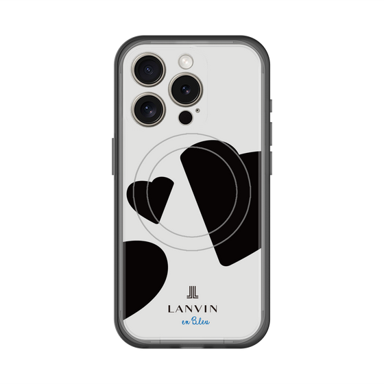 スリムプロテクションプレミアムケース with MagSafe［ LANVIN en Bleu Hearts Black - ランバン ハート ブラック ］
