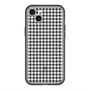 スリムプロテクションプレミアムケース with MagSafe［ Houndstooth Pattern Black with LANVIN en Bleu logo- ランバン 千鳥格子柄 ブラック ］