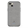 スリムプロテクションプレミアムケース with MagSafe［ Houndstooth Pattern Black with LANVIN en Bleu logo- ランバン 千鳥格子柄 ブラック ］