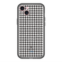 スリムプロテクションプレミアムケース with MagSafe［ Houndstooth Pattern Black with LANVIN en Bleu logo- ランバン 千鳥格子柄 ブラック ］