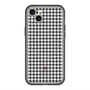スリムプロテクションプレミアムケース with MagSafe［ Houndstooth Pattern Black with LANVIN en Bleu logo- ランバン 千鳥格子柄 ブラック ］