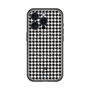 スリムプロテクションプレミアムケース with MagSafe［ Houndstooth Pattern Black with LANVIN en Bleu logo- ランバン 千鳥格子柄 ブラック ］