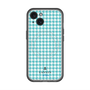スリムプロテクションプレミアムケース with MagSafe［ Houndstooth Pattern Blue with LANVIN en Bleu logo- ランバン 千鳥格子柄 ブルー ］