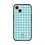 スリムプロテクションプレミアムケース with MagSafe［ Houndstooth Pattern Blue with LANVIN en Bleu logo- ランバン 千鳥格子柄 ブルー ］