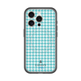 スリムプロテクションプレミアムケース with MagSafe［ Houndstooth Pattern Blue with LANVIN en Bleu logo- ランバン 千鳥格子柄 ブルー ］