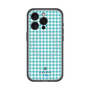 スリムプロテクションプレミアムケース with MagSafe［ Houndstooth Pattern Blue with LANVIN en Bleu logo- ランバン 千鳥格子柄 ブルー ］