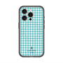 スリムプロテクションプレミアムケース with MagSafe［ Houndstooth Pattern Blue with LANVIN en Bleu logo- ランバン 千鳥格子柄 ブルー ］