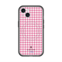 スリムプロテクションプレミアムケース with MagSafe［ Houndstooth Pattern Pink with LANVIN en Bleu logo- ランバン 千鳥格子柄 ピンク ］