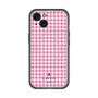スリムプロテクションプレミアムケース with MagSafe［ Houndstooth Pattern Pink with LANVIN en Bleu logo- ランバン 千鳥格子柄 ピンク ］