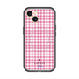 スリムプロテクションプレミアムケース with MagSafe［ Houndstooth Pattern Pink with LANVIN en Bleu logo- ランバン 千鳥格子柄 ピンク ］