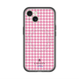 スリムプロテクションプレミアムケース with MagSafe［ Houndstooth Pattern Pink with LANVIN en Bleu logo- ランバン 千鳥格子柄 ピンク ］
