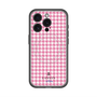 スリムプロテクションプレミアムケース with MagSafe［ Houndstooth Pattern Pink with LANVIN en Bleu logo- ランバン 千鳥格子柄 ピンク ］