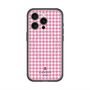 スリムプロテクションプレミアムケース with MagSafe［ Houndstooth Pattern Pink with LANVIN en Bleu logo- ランバン 千鳥格子柄 ピンク ］
