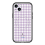スリムプロテクションプレミアムケース with MagSafe［ Houndstooth Pattern Purple -with LANVIN en Bleu logo ランバン 千鳥格子柄 パープル ］