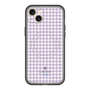スリムプロテクションプレミアムケース with MagSafe［ Houndstooth Pattern Purple -with LANVIN en Bleu logo ランバン 千鳥格子柄 パープル ］