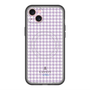 スリムプロテクションプレミアムケース with MagSafe［ Houndstooth Pattern Purple -with LANVIN en Bleu logo ランバン 千鳥格子柄 パープル ］