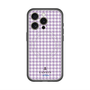 スリムプロテクションプレミアムケース with MagSafe［ Houndstooth Pattern Purple -with LANVIN en Bleu logo ランバン 千鳥格子柄 パープル ］