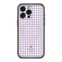 スリムプロテクションプレミアムケース with MagSafe［ Houndstooth Pattern Purple -with LANVIN en Bleu logo ランバン 千鳥格子柄 パープル ］