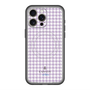 スリムプロテクションプレミアムケース with MagSafe［ Houndstooth Pattern Purple -with LANVIN en Bleu logo ランバン 千鳥格子柄 パープル ］