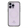 スリムプロテクションプレミアムケース with MagSafe［ Houndstooth Pattern Purple -with LANVIN en Bleu logo ランバン 千鳥格子柄 パープル ］