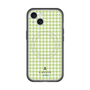スリムプロテクションプレミアムケース with MagSafe［ Houndstooth Pattern Green with LANVIN en Bleu logo- ランバン 千鳥格子柄 グリーン ］