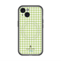 スリムプロテクションプレミアムケース with MagSafe［ Houndstooth Pattern Green with LANVIN en Bleu logo- ランバン 千鳥格子柄 グリーン ］