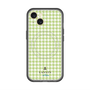 スリムプロテクションプレミアムケース with MagSafe［ Houndstooth Pattern Green with LANVIN en Bleu logo- ランバン 千鳥格子柄 グリーン ］