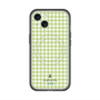 スリムプロテクションプレミアムケース with MagSafe［ Houndstooth Pattern Green with LANVIN en Bleu logo- ランバン 千鳥格子柄 グリーン ］