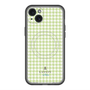 スリムプロテクションプレミアムケース with MagSafe［ Houndstooth Pattern Green with LANVIN en Bleu logo- ランバン 千鳥格子柄 グリーン ］