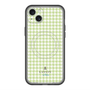 スリムプロテクションプレミアムケース with MagSafe［ Houndstooth Pattern Green with LANVIN en Bleu logo- ランバン 千鳥格子柄 グリーン ］