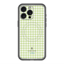 スリムプロテクションプレミアムケース with MagSafe［ Houndstooth Pattern Green with LANVIN en Bleu logo- ランバン 千鳥格子柄 グリーン ］