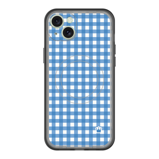 スリムプロテクションプレミアムケース with MagSafe［ Checkered Blue - ギンガムチェック ブルー ］