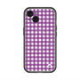 スリムプロテクションプレミアムケース with MagSafe［ Checkered Purple - ギンガムチェック パープル ］