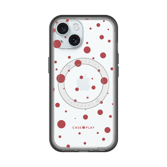 スリムプロテクションプレミアムケース with MagSafe［ Dippin dots Red - ディッピンドッツ レッド ］