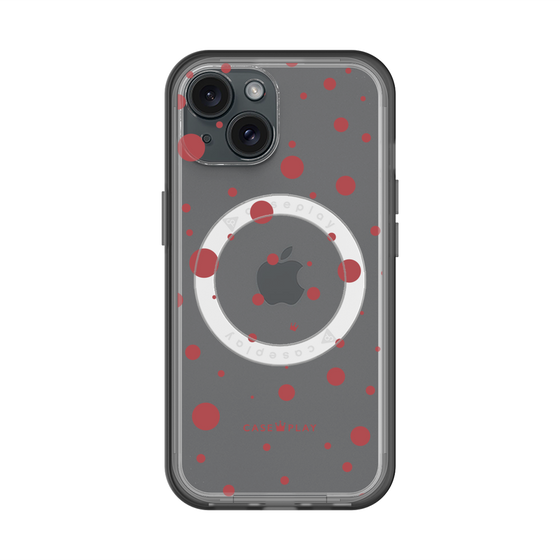 スリムプロテクションプレミアムケース with MagSafe［ Dippin dots Red - ディッピンドッツ レッド ］
