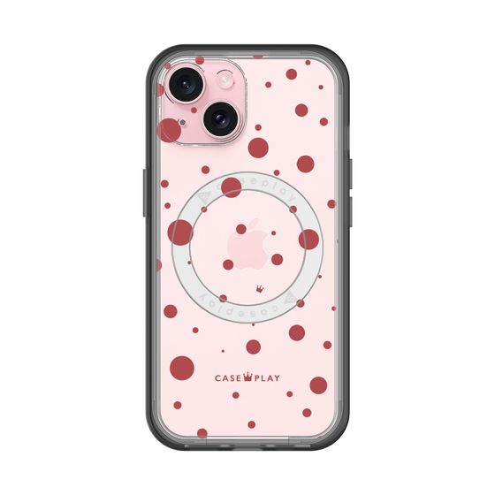 スリムプロテクションプレミアムケース with MagSafe［ Dippin dots Red - ディッピンドッツ レッド ］