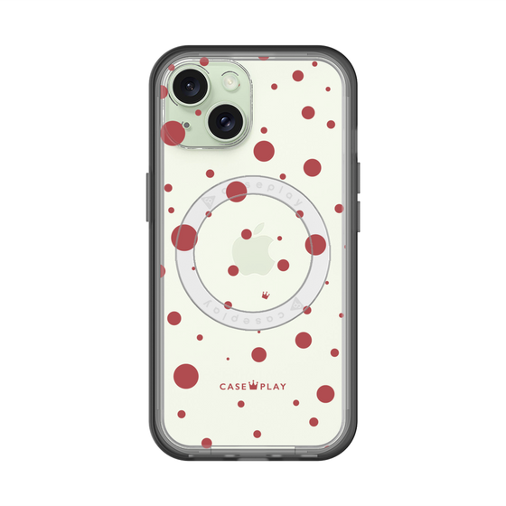 スリムプロテクションプレミアムケース with MagSafe［ Dippin dots Red - ディッピンドッツ レッド ］