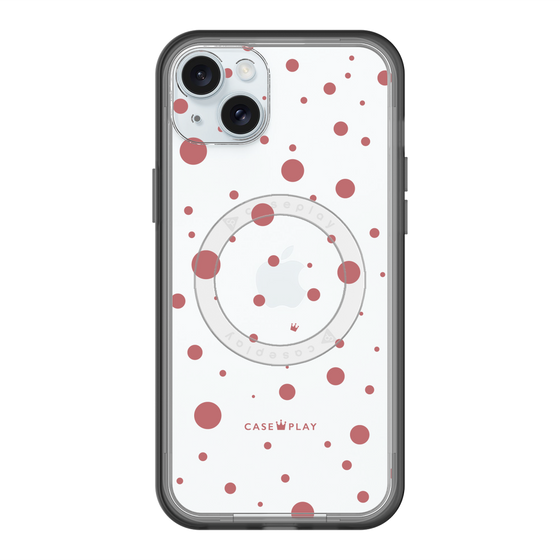 スリムプロテクションプレミアムケース with MagSafe［ Dippin dots Red - ディッピンドッツ レッド ］
