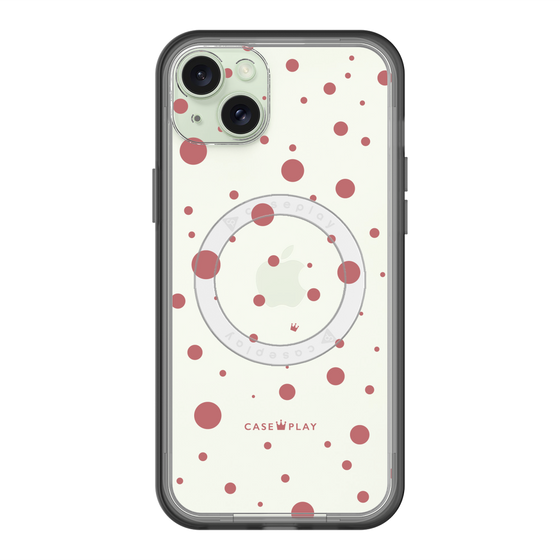 スリムプロテクションプレミアムケース with MagSafe［ Dippin dots Red - ディッピンドッツ レッド ］