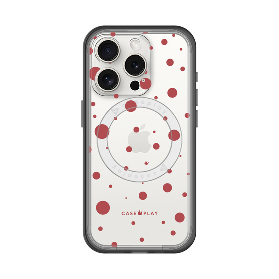 スリムプロテクションプレミアムケース with MagSafe［ Dippin dots Red - ディッピンドッツ レッド ］