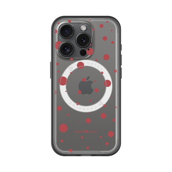 スリムプロテクションプレミアムケース with MagSafe［ Dippin dots Red - ディッピンドッツ レッド ］
