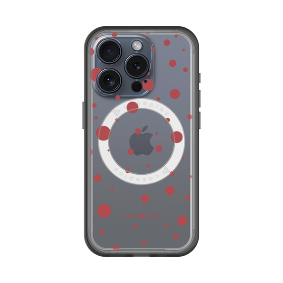 スリムプロテクションプレミアムケース with MagSafe［ Dippin dots Red - ディッピンドッツ レッド ］