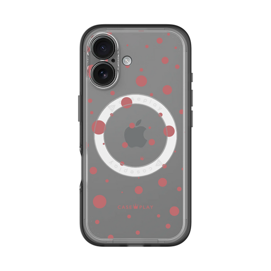 スリムプロテクションプレミアムケース with MagSafe［ Dippin dots Red - ディッピンドッツ レッド ］
