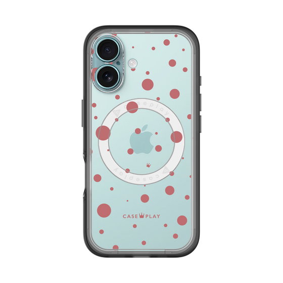 スリムプロテクションプレミアムケース with MagSafe［ Dippin dots Red - ディッピンドッツ レッド ］