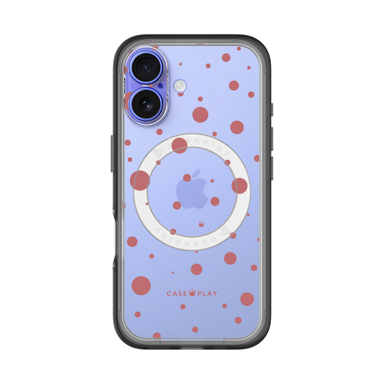 スリムプロテクションプレミアムケース with MagSafe［ Dippin dots Red - ディッピンドッツ レッド ］