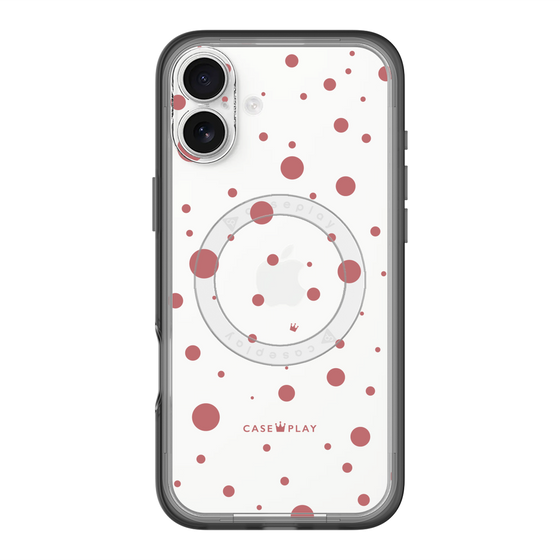 スリムプロテクションプレミアムケース with MagSafe［ Dippin dots Red - ディッピンドッツ レッド ］