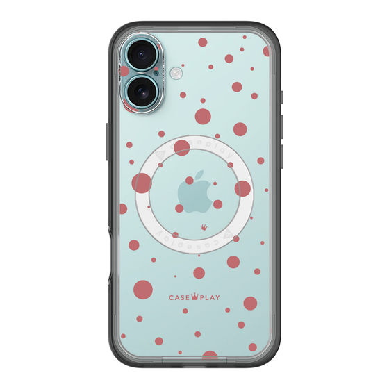 スリムプロテクションプレミアムケース with MagSafe［ Dippin dots Red - ディッピンドッツ レッド ］
