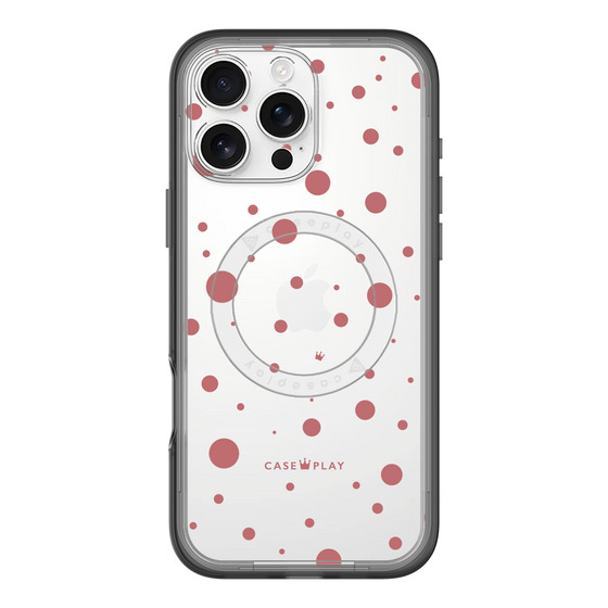 スリムプロテクションプレミアムケース with MagSafe［ Dippin dots Red - ディッピンドッツ レッド ］