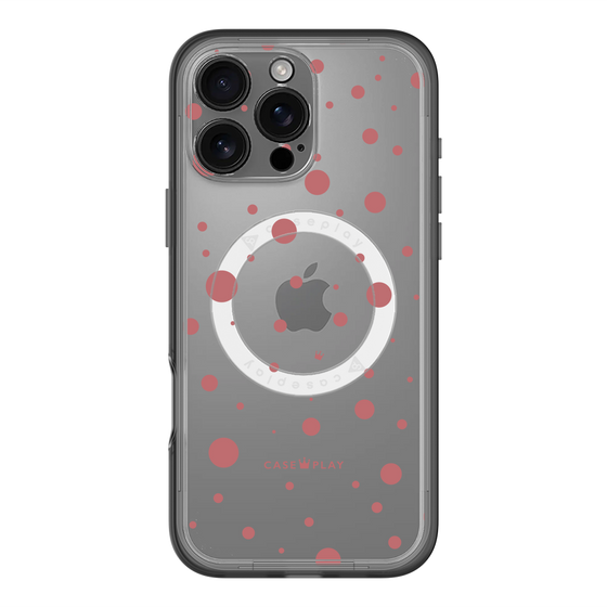 スリムプロテクションプレミアムケース with MagSafe［ Dippin dots Red - ディッピンドッツ レッド ］